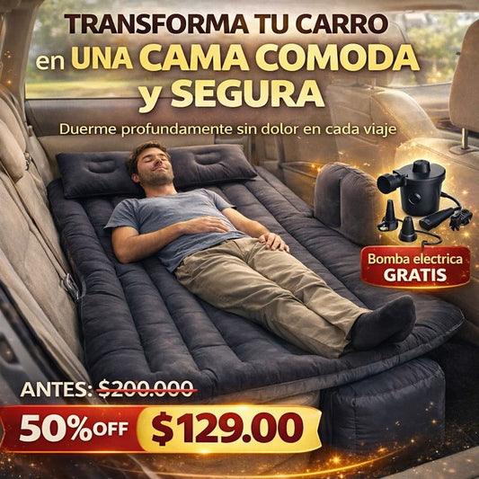 Colchón inflable para carro + Bomba gratis🎁